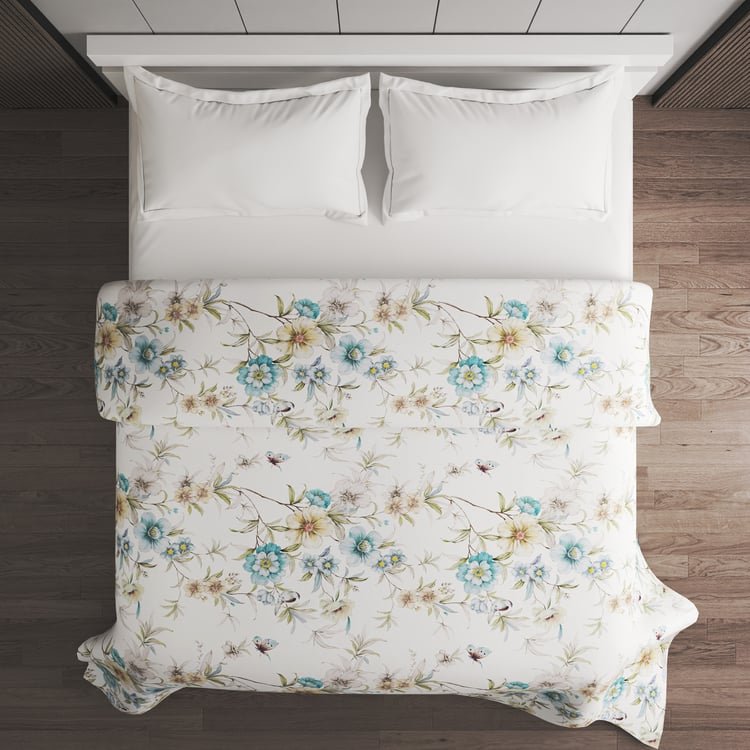 Pristine Luxe Tencel Floral Print Double Duvet Cover
