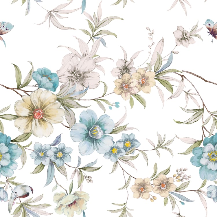 Pristine Luxe Tencel Floral Print Double Duvet Cover