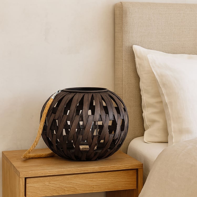 LUXE HOME Bamboo Woven Hanging Lantern