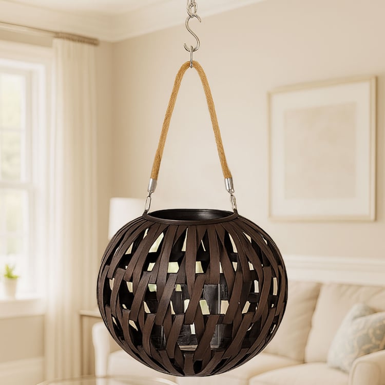 LUXE HOME Bamboo Woven Hanging Lantern
