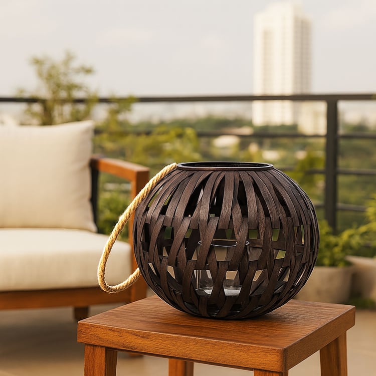 LUXE HOME Bamboo Woven Hanging Lantern