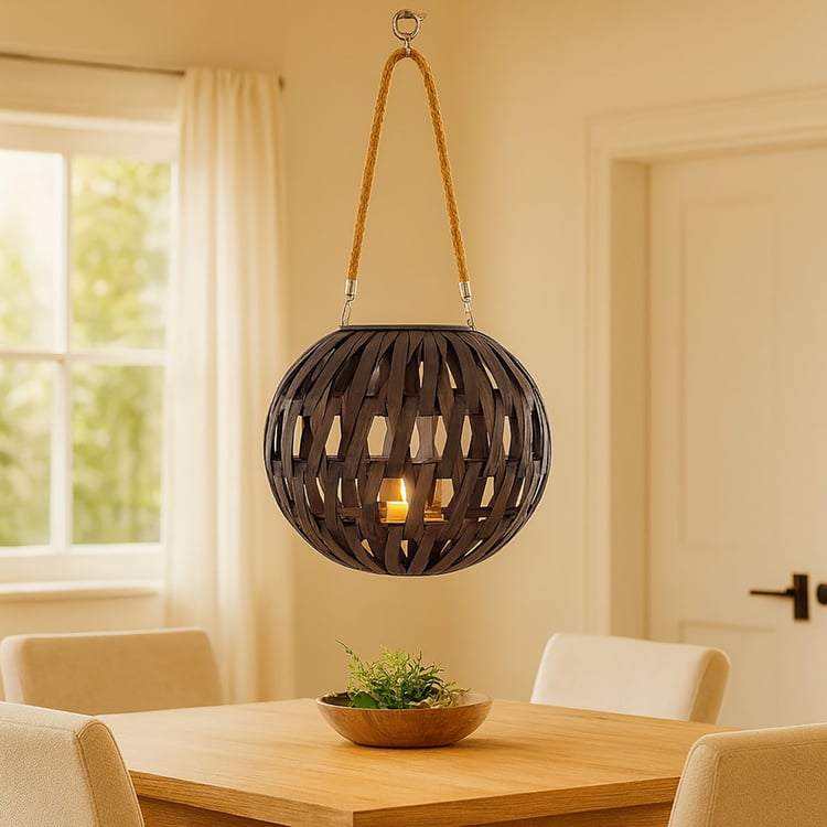 LUXE HOME Bamboo Woven Hanging Lantern