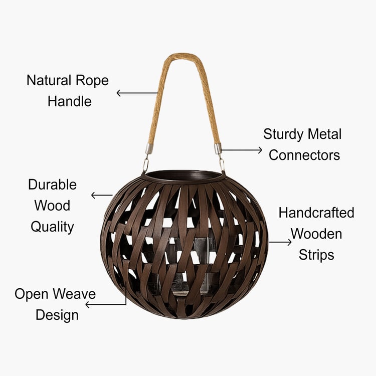 LUXE HOME Bamboo Woven Hanging Lantern