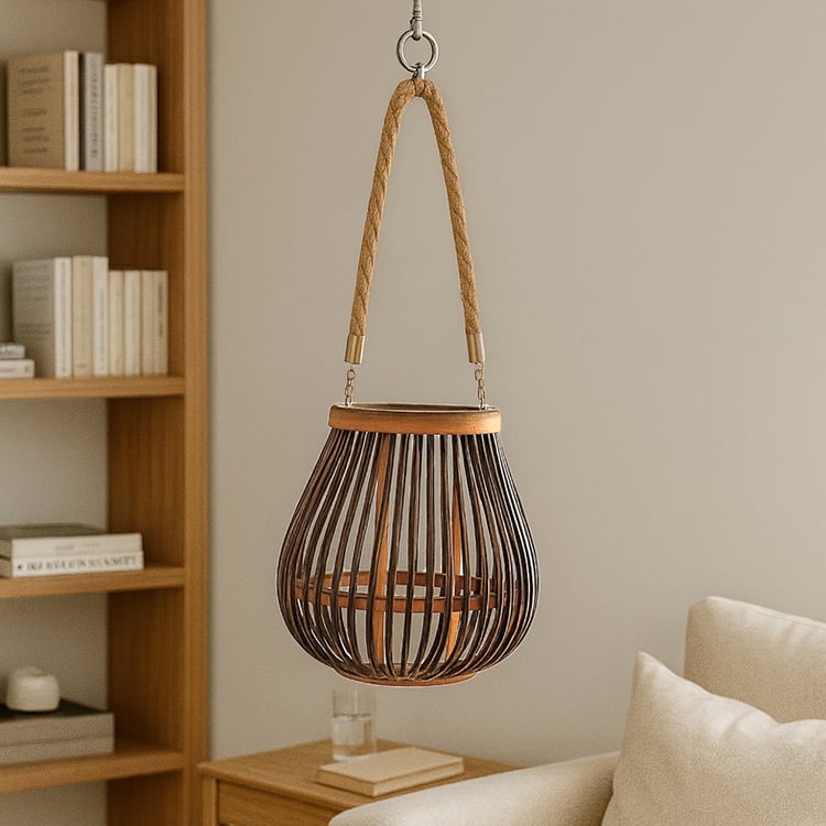 LUXE HOME Bamboo Hanging Lantern