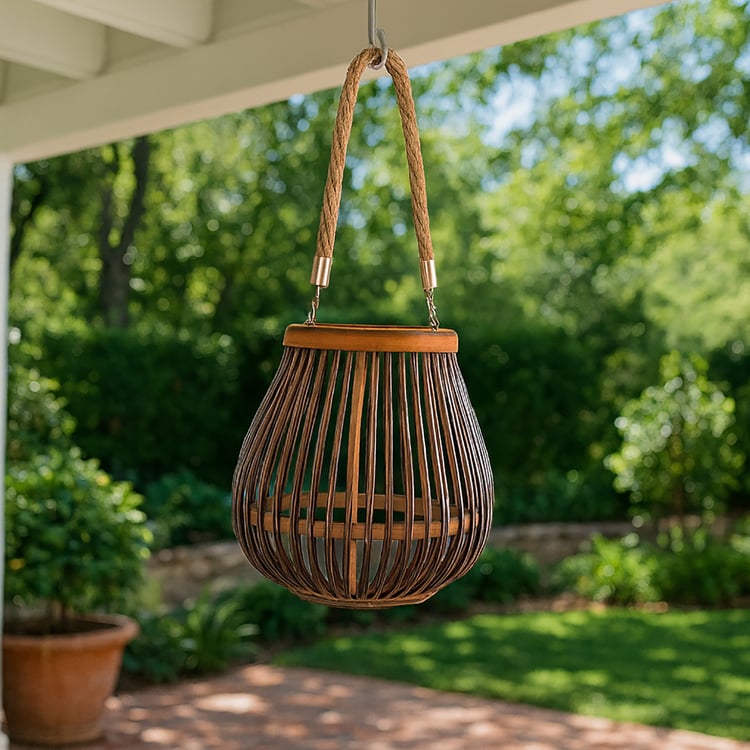 LUXE HOME Bamboo Hanging Lantern