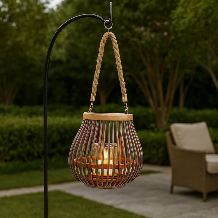 LUXE HOME Bamboo Hanging Lantern