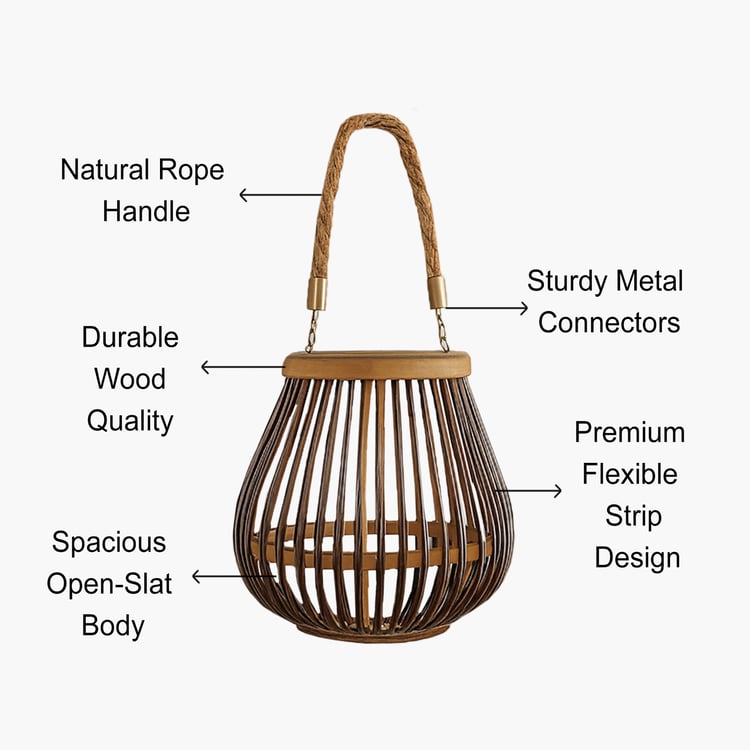 LUXE HOME Bamboo Hanging Lantern