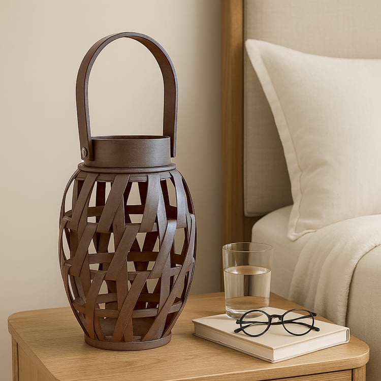 LUXE HOME Bamboo Woven Lantern