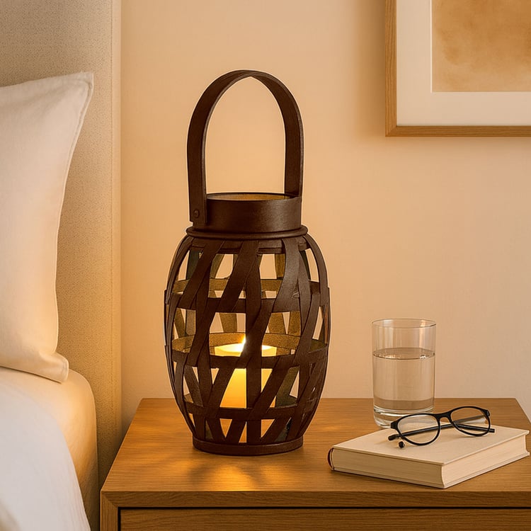 LUXE HOME Bamboo Woven Lantern