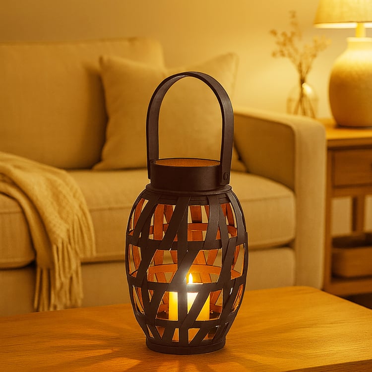 LUXE HOME Bamboo Woven Lantern