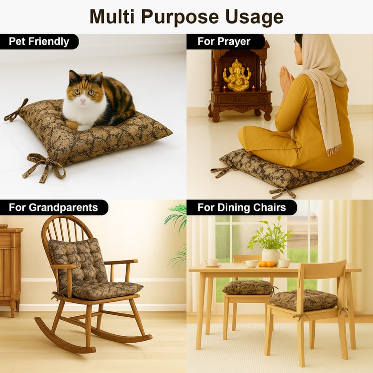 LUXE HOME Set of 2 Chair Cushion Pads - 45.72x45.72cm