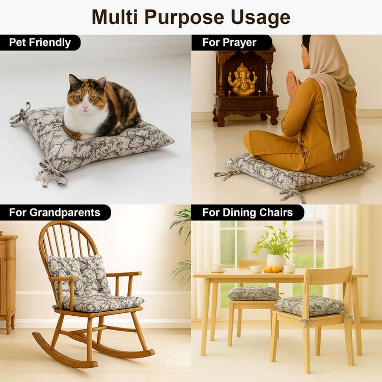 LUXE HOME Set of 4 Chair Cushion Pads - 45.72x45.72cm