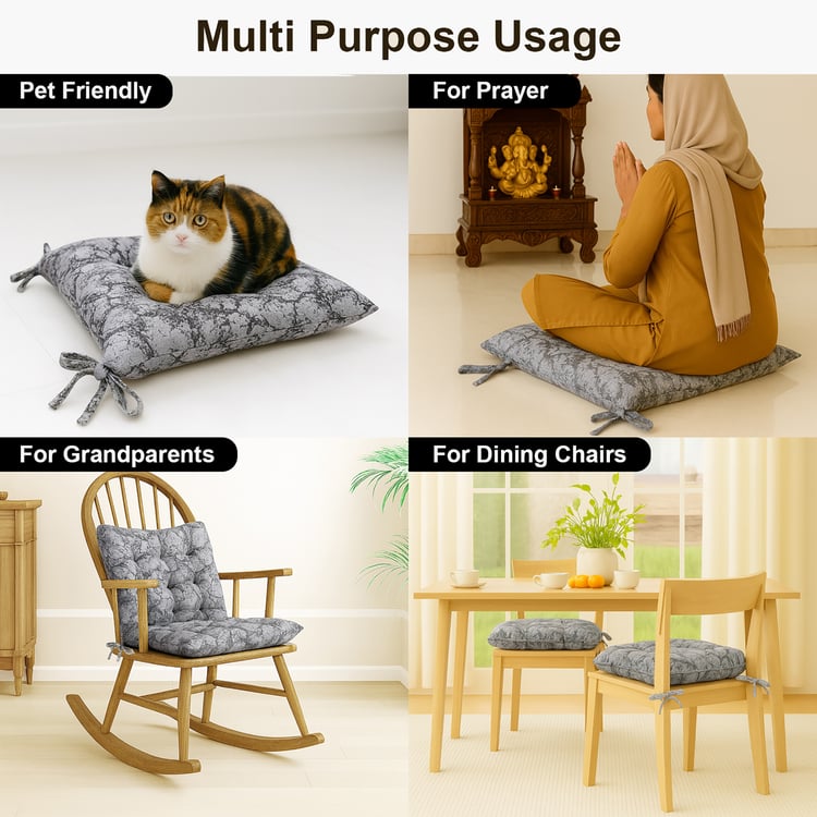 LUXE HOME Set of 6 Chair Cushion Pads - 45.72x45.72cm