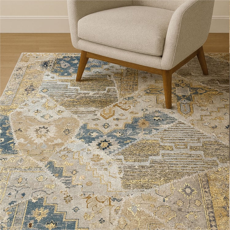 LUXE HOME Patterned Anti-Slip Carpet - 91.44x152.4cm