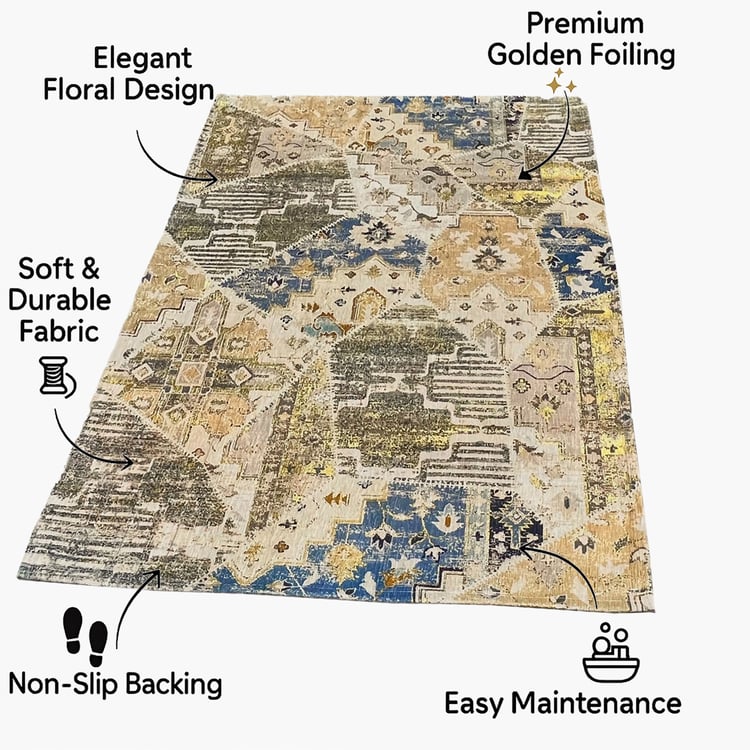 LUXE HOME Patterned Anti-Slip Carpet - 91.44x152.4cm