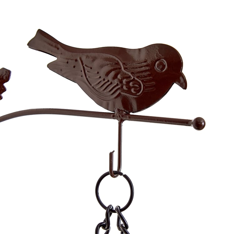 Corsica Casablanca Metal Bird Station Clock - 33.5x9x46cm