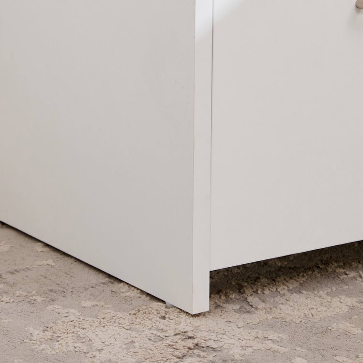 Helios Alton NXT Bedside Table with Drawer - White