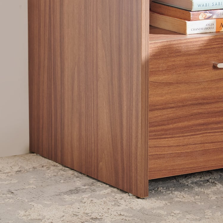 Helios Alton NXT Bedside Table with Drawer - Walnut