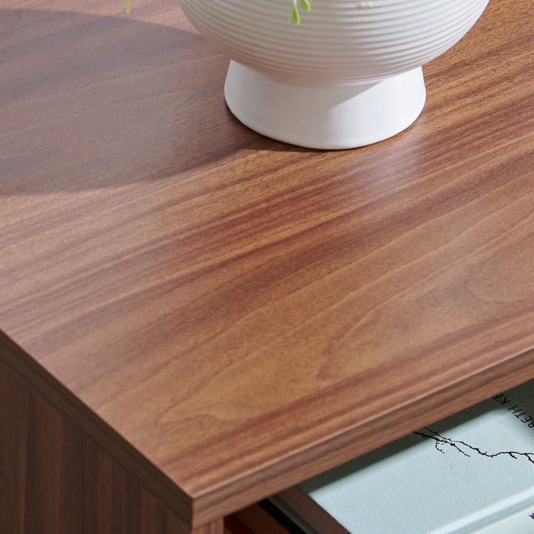 Helios Alton NXT Bedside Table with Drawer - Walnut