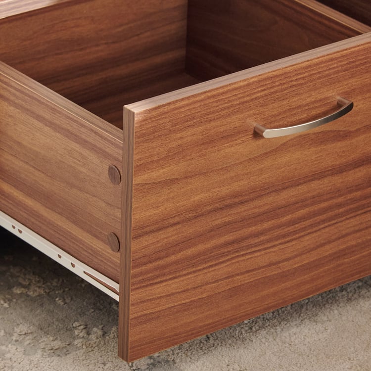 Helios Alton NXT Bedside Table with Drawer - Walnut