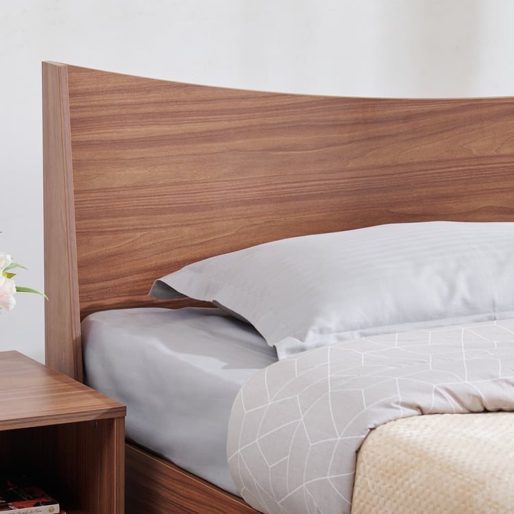 Helios Alton NXT King Bed with Box Storage - Walnut