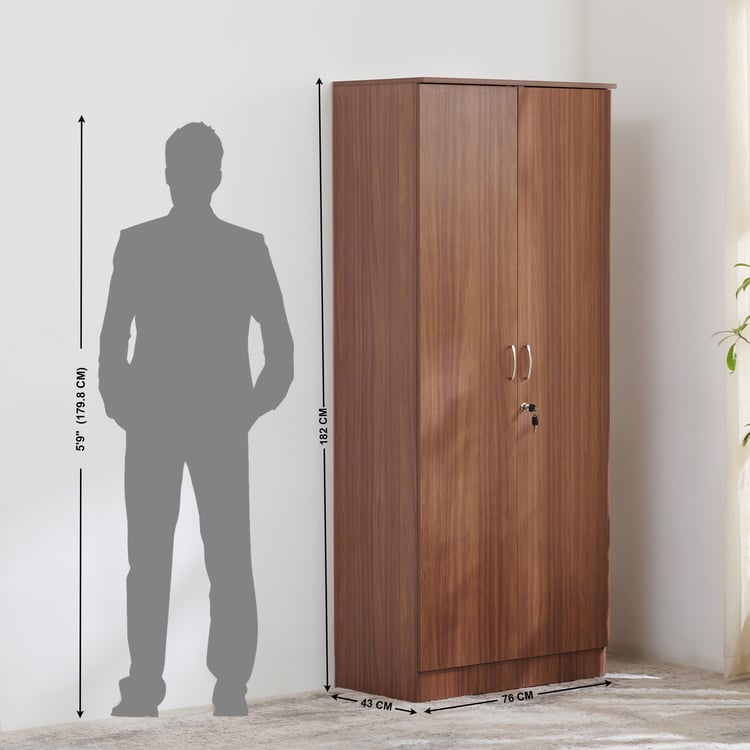 Helios Alton NXT 2-Door Wardrobe - Walnut