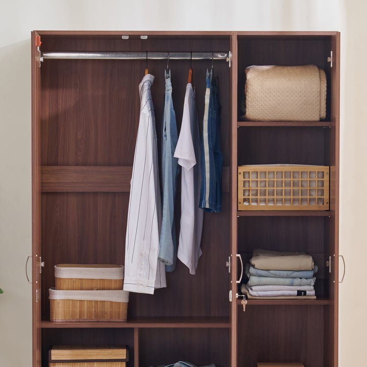 Helios Alton NXT 3-Door Wardrobe - Walnut