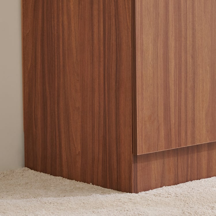 Helios Alton NXT 3-Door Wardrobe with Mirror and Drawers - Walnut