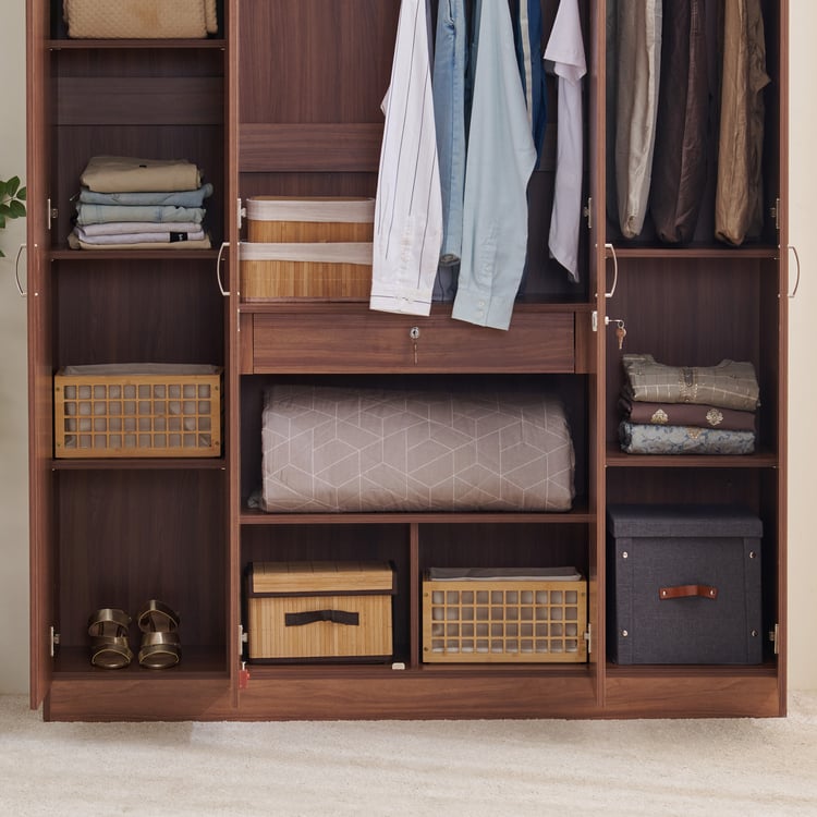 Helios Alton NXT 4-Door Wardrobe - Walnut