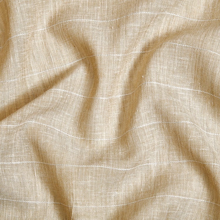 Chanderi Haze Set of 2 Striped Sheer Door Curtains - 7.3ft(225cm)