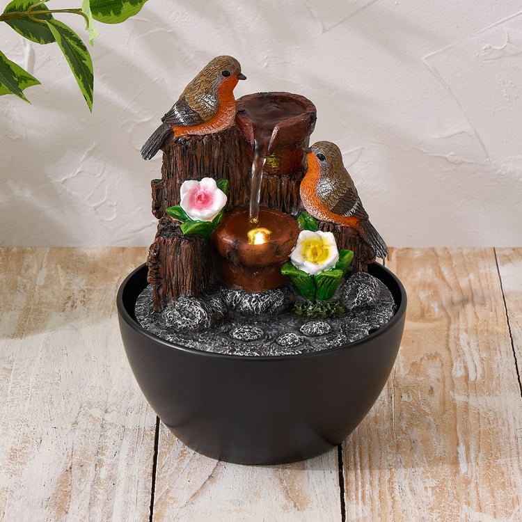 Alpine Polyresin Birds Water Fountain - 13.5x18cm