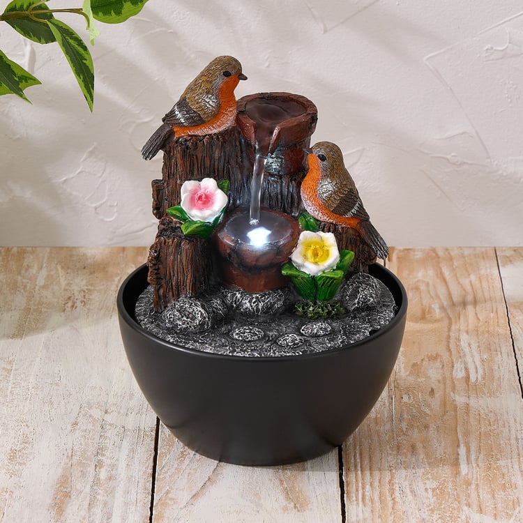 Alpine Polyresin Birds Water Fountain - 13.5x18cm