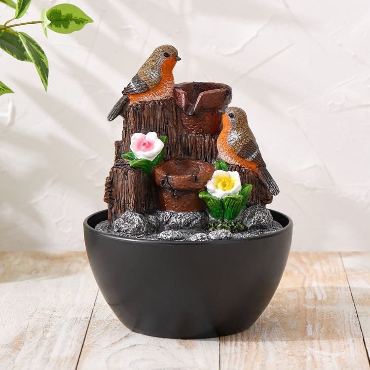 Alpine Polyresin Birds Water Fountain - 13.5x18cm