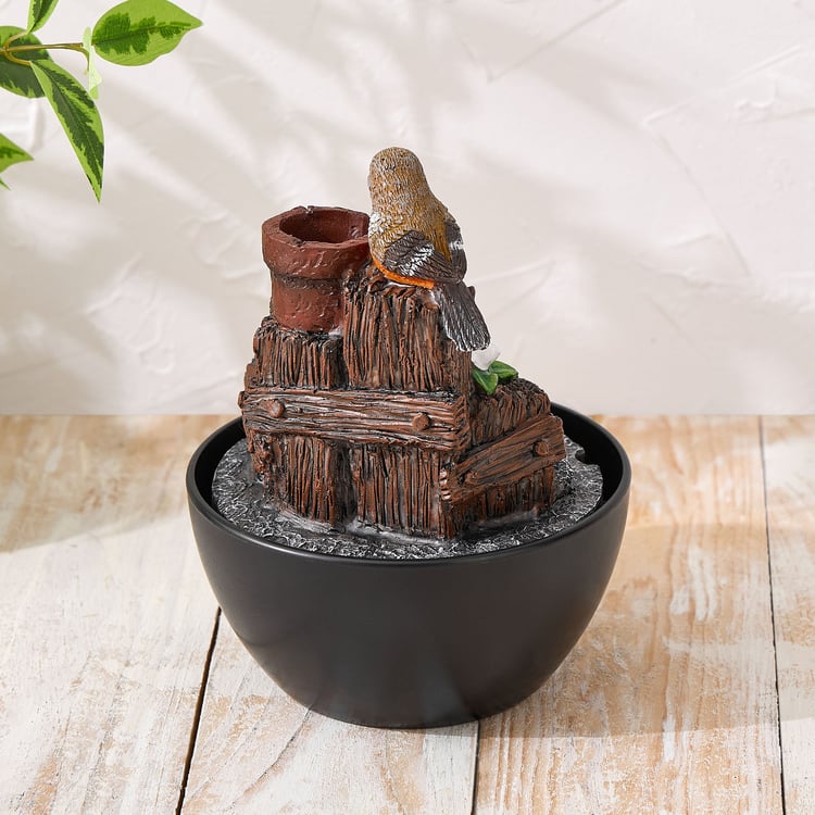 Alpine Polyresin Birds Water Fountain - 13.5x18cm