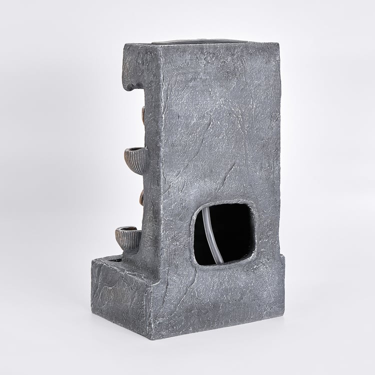Alpine Serene Polyresin Buddha Water Fountain - 25x18x43cm