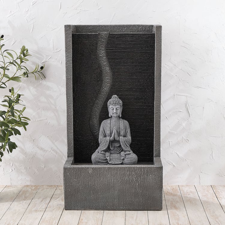 Cascade Polyresin Buddha Fountain - 47x36x89cm
