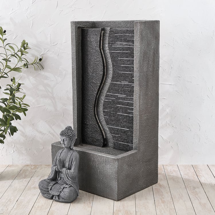 Cascade Polyresin Buddha Fountain - 47x36x89cm