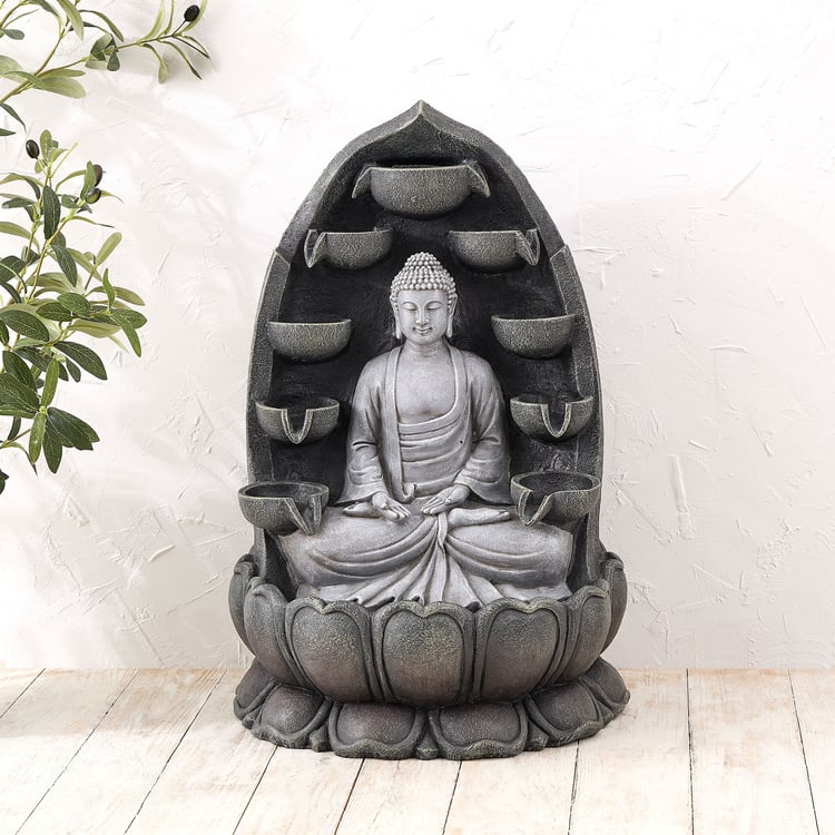 Cascade Polyresin Buddha Water Fountain - 37x28x59cm