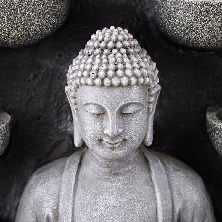 Cascade Polyresin Buddha Water Fountain - 37x28x59cm