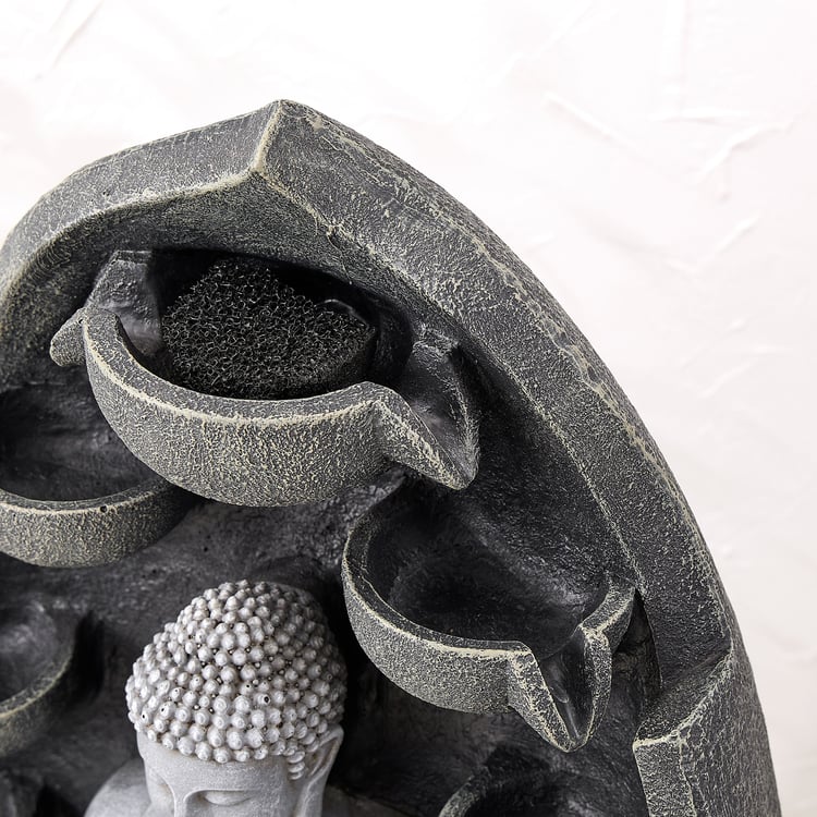 Cascade Polyresin Buddha Water Fountain - 37x28x59cm