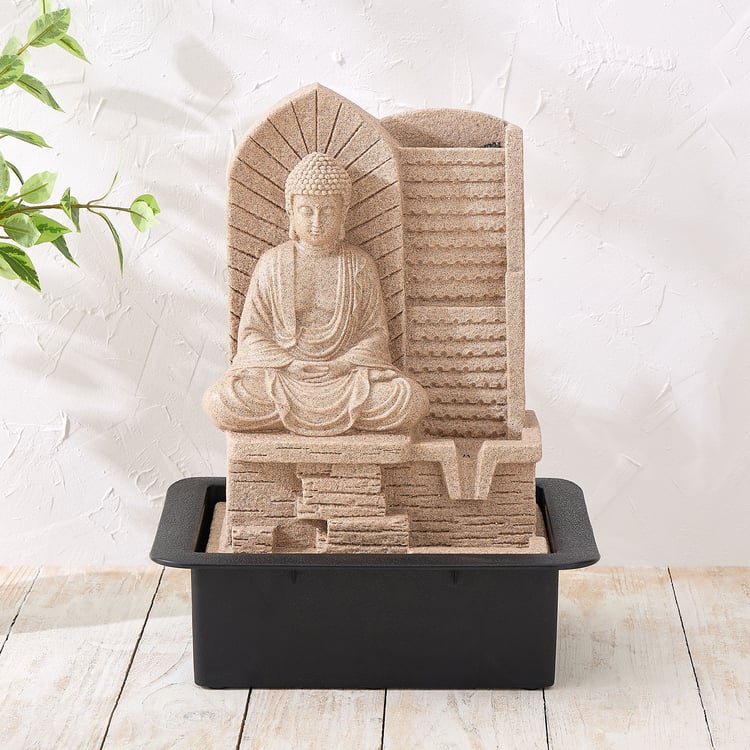 Corsica Alpine Polyresin Buddha Water Fountain - 30x22x39cm