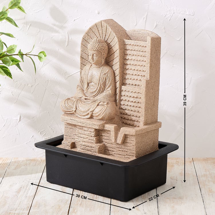 Corsica Alpine Polyresin Buddha Water Fountain - 30x22x39cm