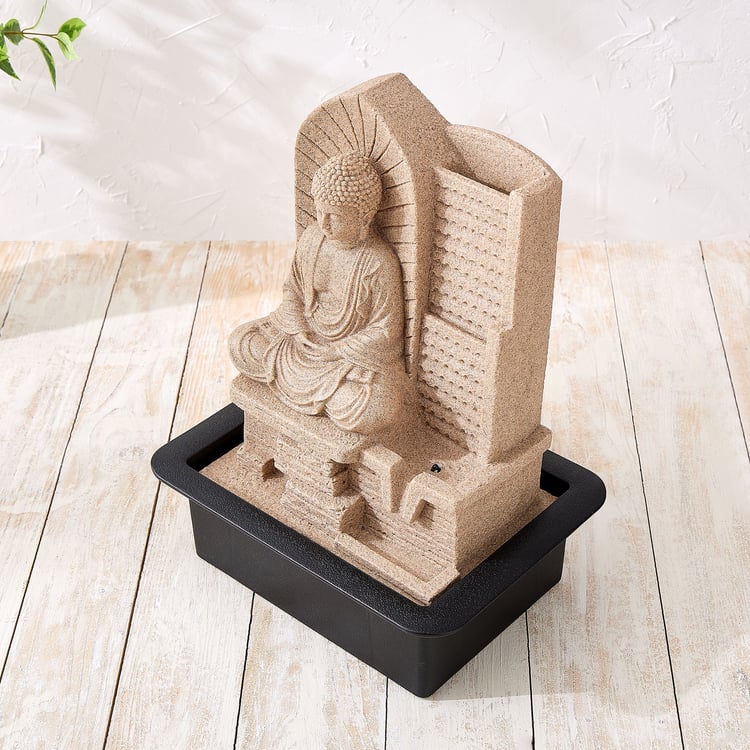 Corsica Alpine Polyresin Buddha Water Fountain - 30x22x39cm