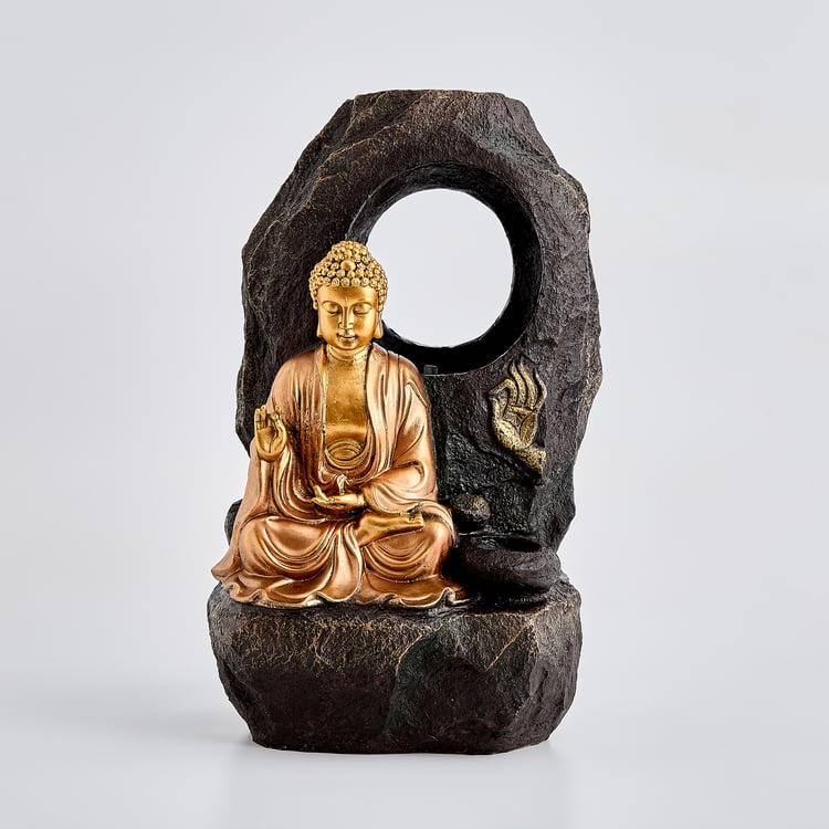 Corsica Alpine Polyresin Buddha Water Fountain - 23x45cm