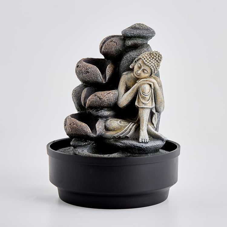 Corsica Alpine Polyresin Buddha Water Fountain - 21x28cm