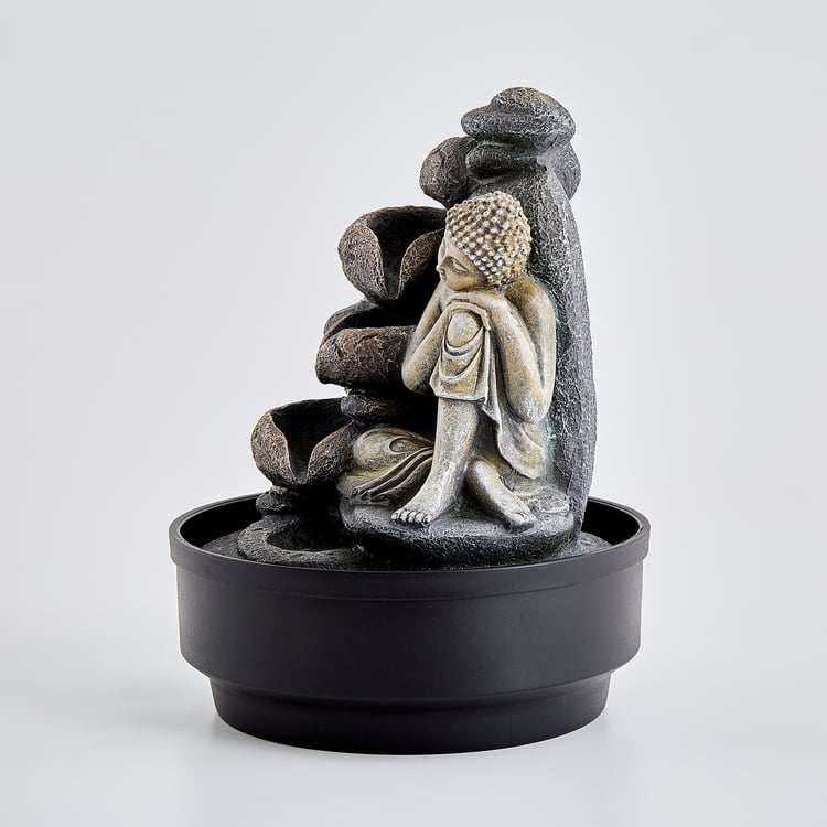 Corsica Alpine Polyresin Buddha Water Fountain - 21x28cm