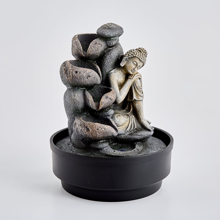 Corsica Alpine Polyresin Buddha Water Fountain - 21x28cm