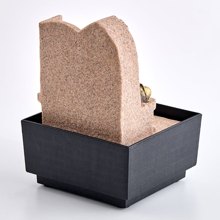 Corsica Alpine Polyresin Mini Buddha Water Fountain - 13x12.5x18cm