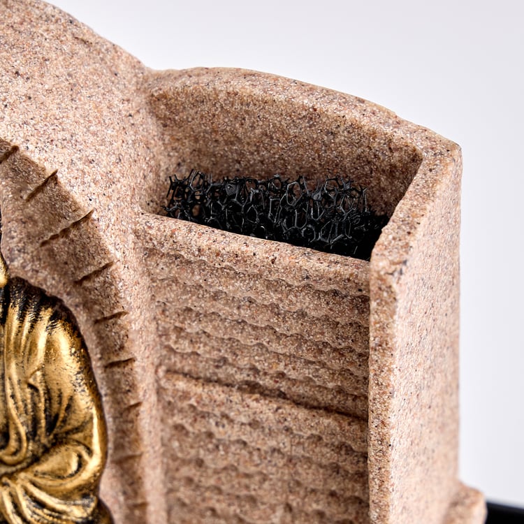 Corsica Alpine Polyresin Mini Buddha Water Fountain - 13x12.5x18cm