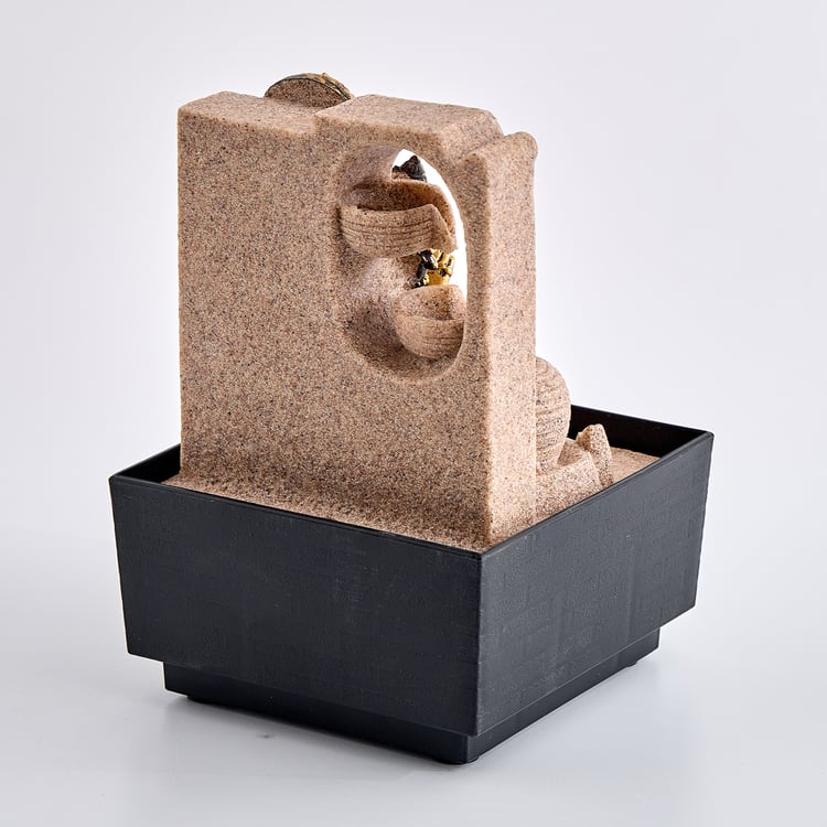 Corsica Alpine Polyresin Mini Ganesha Water Fountain - 13x12.5x18cm